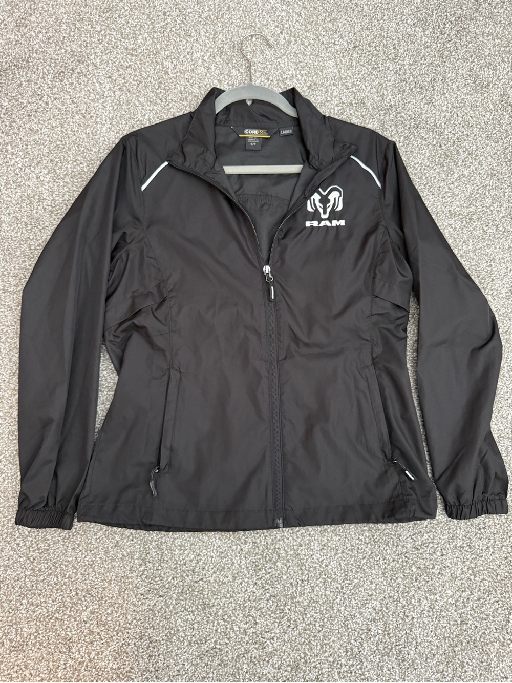 Women's Black Lightweight Zip-Up Jacket